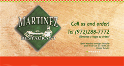 Desktop Screenshot of martinezrestaurant.com